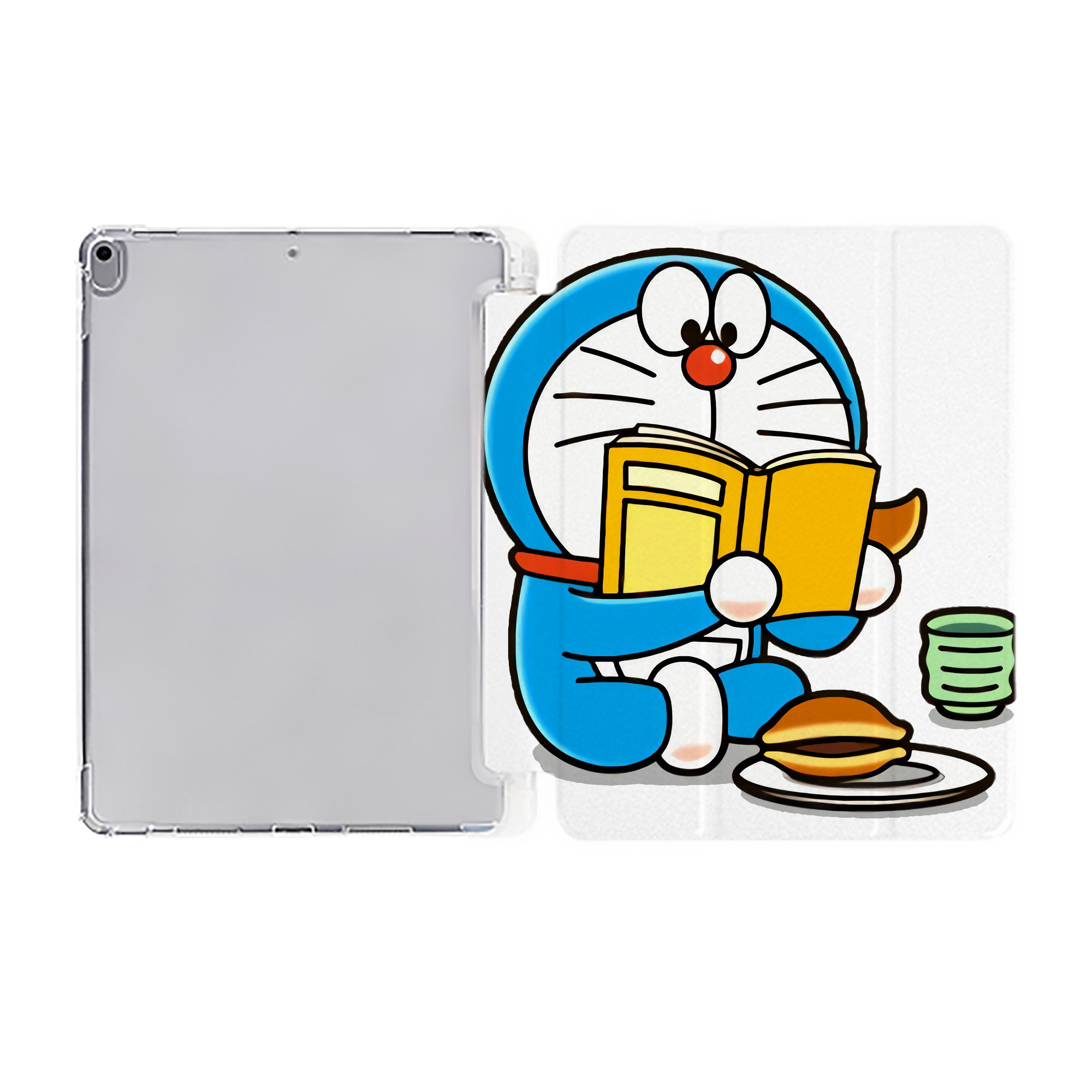 （画像用） ドラえもん Doraemon IPad ケース ペン収納付き 三つ折りスタンド PUレザー×シリコン 対応機種9.5/10.5/10.9インチ